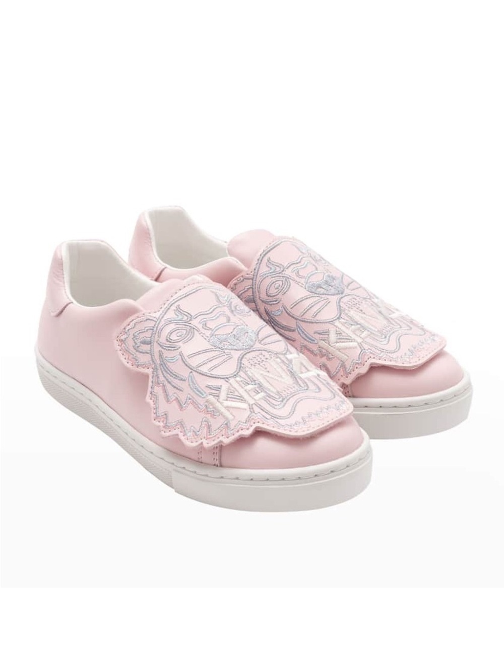 Kenzo Tiger Leather Low-Top Sneakers in Pink, NWT, Size EU 26, US 9.5